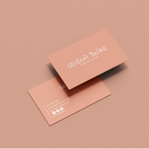 Minimalist Boho pink– Elegant & Aesthetic Chic Business Card
