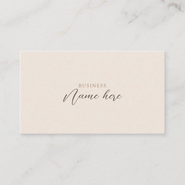 Minimalist Boho Professional  Business Card (Front)