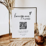 Minimalist Boho Qr Code Honeymoon Fund Poster<br><div class="desc">Minimalist Boho Qr Code Honeymoon Fund Poster</div>