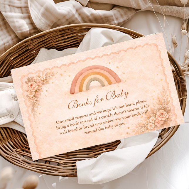 Minimalist Boho Rainbow Books for Baby  Enclosure Card (Creator Uploaded)