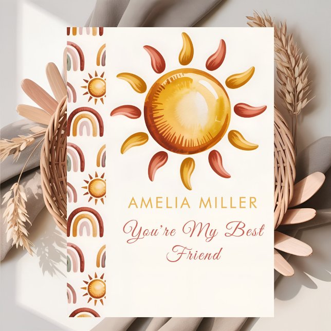 Minimalist Boho Rainbow Celebration Card (Creator Uploaded)