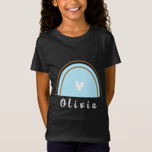 Minimalist Boho Rainbow with Personalised Name T-Shirt