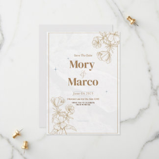 Minimalist Boho Rustic pampas grass Save The Date