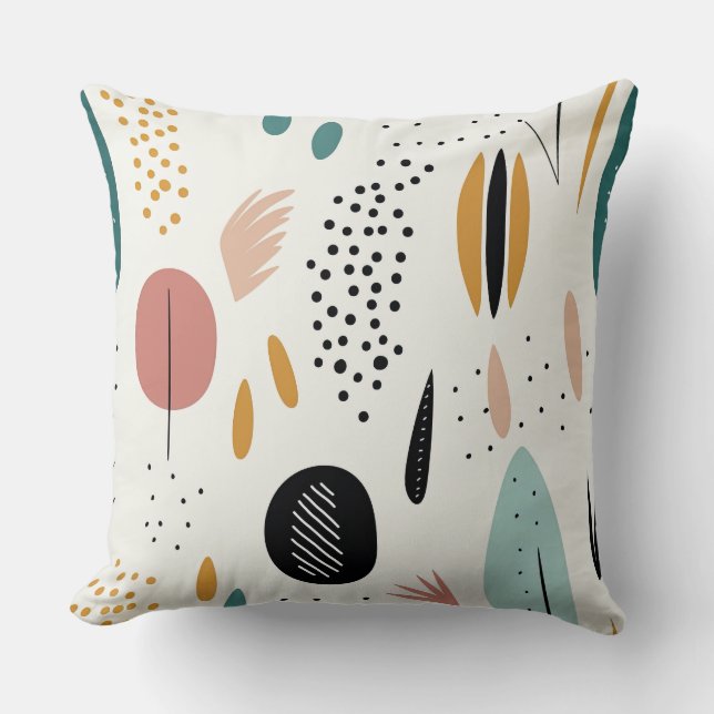 Minimalist Boho-style Throw pillow (Front)