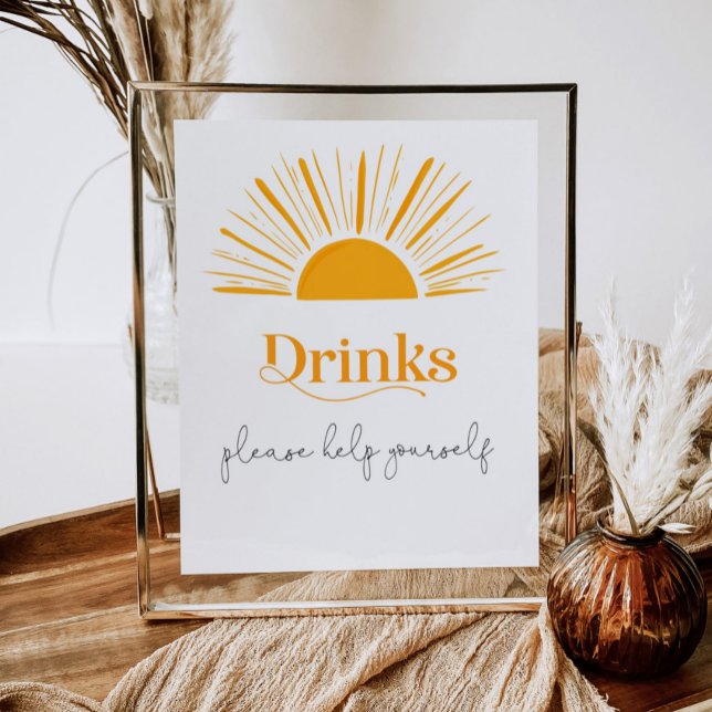 Minimalist boho sun Drinks Poster (Creator Uploaded)