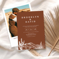Minimalist Boho Terracotta Western Desert Wedding