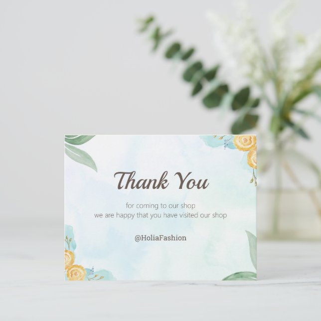 Minimalist Boho Thank You Postcard (Standing Front)