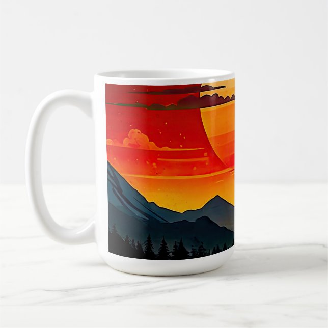 Minimalist BOHO Traveller Coffee Mug (Left)
