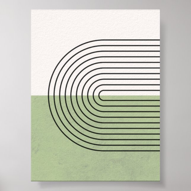Minimalist Boho Wall Art Modern Geometric Line Art (Front)