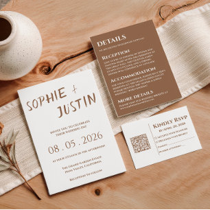 Minimalist Boho Wedding Details Enclosure Card