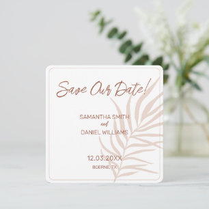 Minimalist Boho Wedding Photo Save The Date