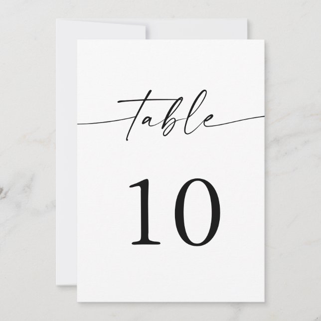 Minimalist Boho Wedding Table Numbers (Front)