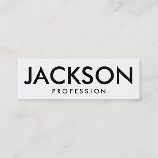 Minimalist bold black and white business card