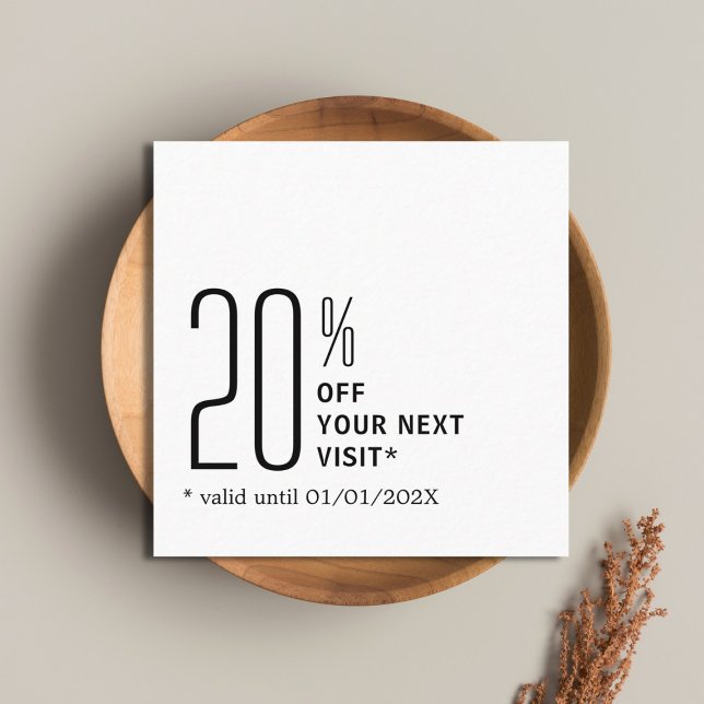 Minimalist Bold Black White Coupon (Creator Uploaded)