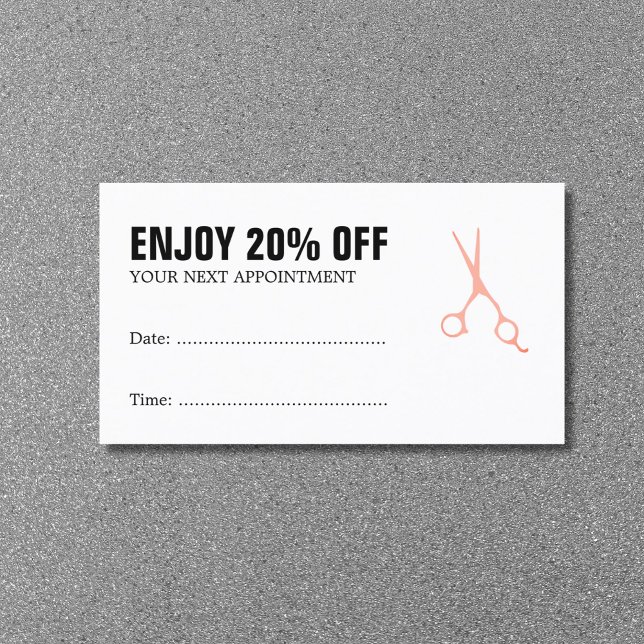 Minimalist Bold BlackWhite Hair Appointment Coupon (Creator Uploaded)