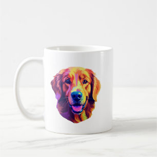 Minimalist Bold Colour Joyful Dog Vibrant Pop Art Coffee Mug