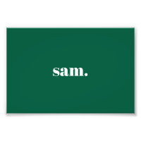Minimalist bold custom text green