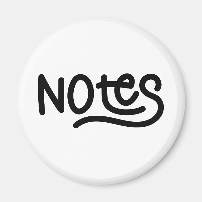 Minimalist Bold Handwriting Notes Typography Magnet (Front)