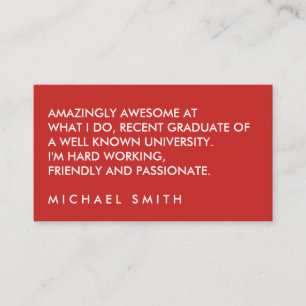 Minimalist Bold Large Text Business Card