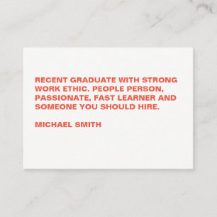 Minimalist Bold Large Text Business Card