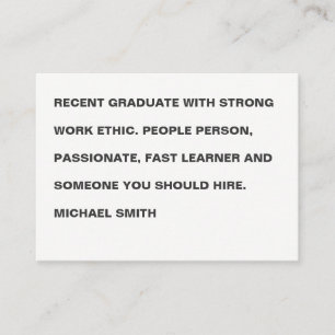 Minimalist Bold Large Text Business Card