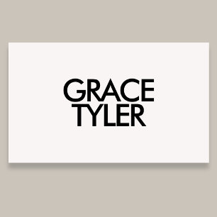 Minimalist Bold Modern QR Code White Business Card