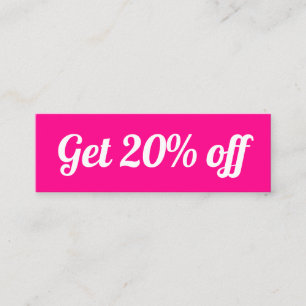 Minimalist bold pink trendy discount card