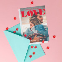 Minimalist Bold Red LOVE Photo