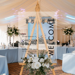 Minimalist Bold Script Wedding Welcome  Acrylic Sign