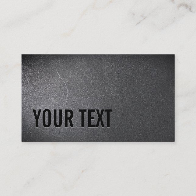 Minimalist Bold Text Dark Texture Instagram Business Card (Front)