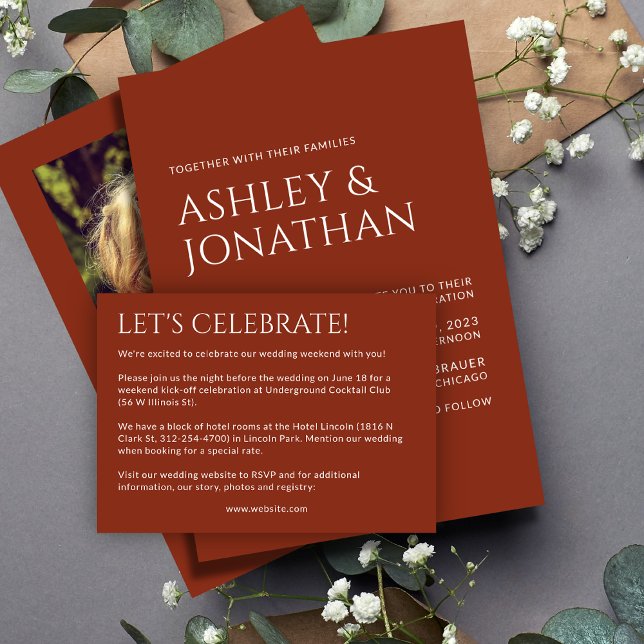 Minimalist Bold Text Highlights Wedding Enclosure Card (Creator Uploaded)