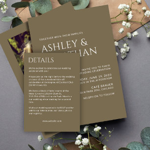 Minimalist Bold Text Highlights Wedding Enclosure Card