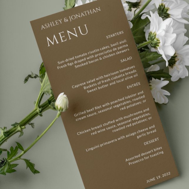 Minimalist Bold Text Highlights Wedding Menu (Creator Uploaded)