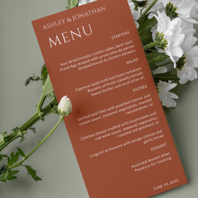 Minimalist Bold Text Highlights Wedding Menu (Creator Uploaded)