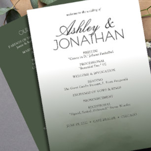 Minimalist Bold Text Highlights Wedding Programme