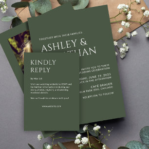 Minimalist Bold Text Highlights Wedding RSVP Card
