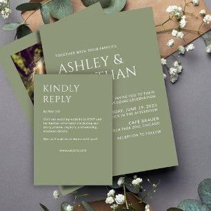 Minimalist Bold Text Highlights Wedding RSVP Card