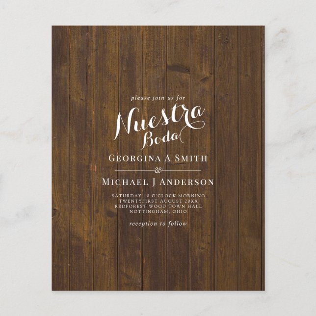 Minimalist BOLD TYPOGRAPHY Wedding Invitations Flyer (Front)