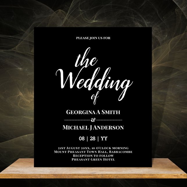 Minimalist BOLD TYPOGRAPHY Wedding Invitations Flyer (Creator Uploaded)
