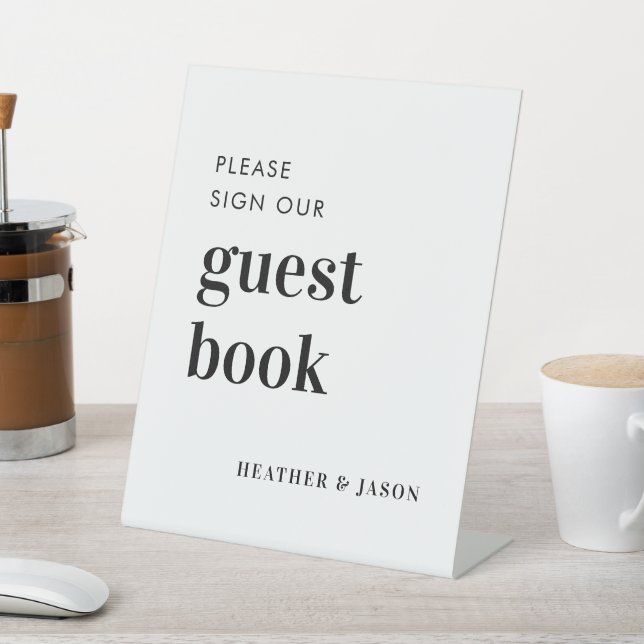 Minimalist Bold Wedding Sign Our Guestbook Sign (In SItu)