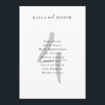 Minimalist Bold Wedding Table Number 4 Card<br><div class="desc">This is elegant black and white bold table number four sign for wedding with editable guest list. You can add your names and guest list. If you wish to change background color, font and table number color or make other changes to the template - it can be done easily, just...</div>