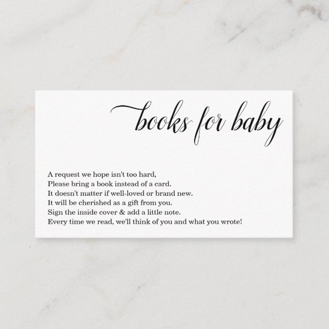 Minimalist Book Request for Baby Shower Invitation (Front)