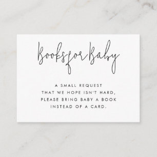 Minimalist Books for Baby-Book Request Insert Card
