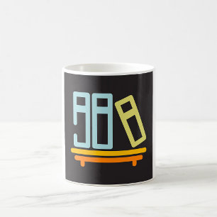Minimalist Bookshelf Graphic Icon Coffee Mug