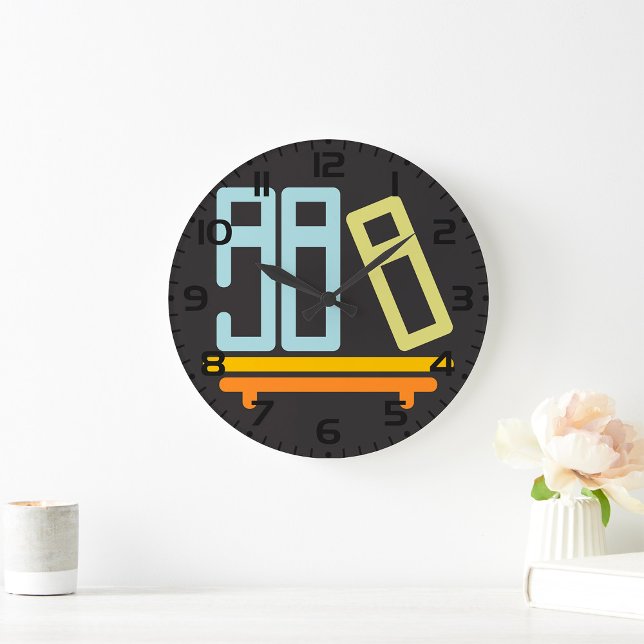 Minimalist Bookshelf Graphic Icon Large Clock (Creator Uploaded)