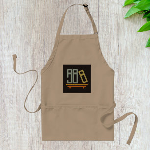 Minimalist Bookshelf Graphic Icon Standard Apron