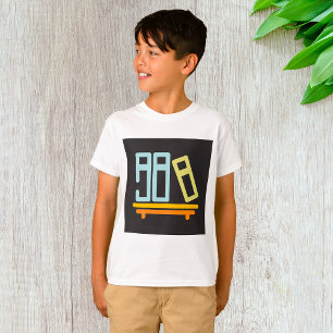 Minimalist Bookshelf Graphic Icon T-Shirt