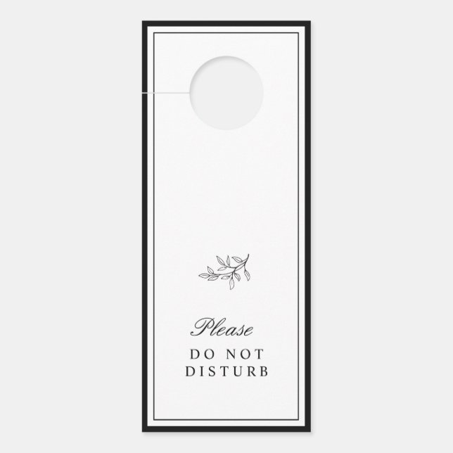 Minimalist Border Foliage Door Hanger (Front)