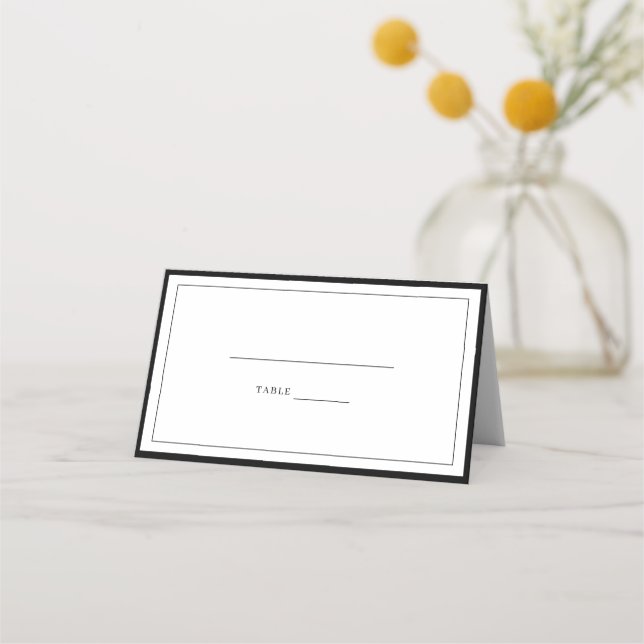 Minimalist Border Foliage Wedding RSVP Card (Front)