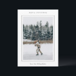 Minimalist Border Photo Modern Christmas Holiday Card<br><div class="desc">Modern Christmas card featuring a minimalist design with your photo inside of a simple frame.</div>